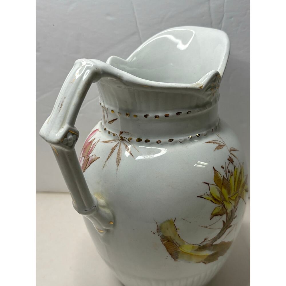 Johnson Bros England Ironstone Pitcher Pottery Transferware Asian Floral Style - Picture 4 of 7